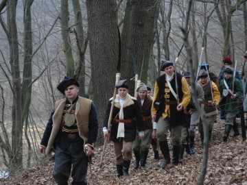 W marszu - rekonstrukcja historyczna w Joachimowie - Mogiłach, rok 2013., <p>fot. Stanisław Pytliński</p>